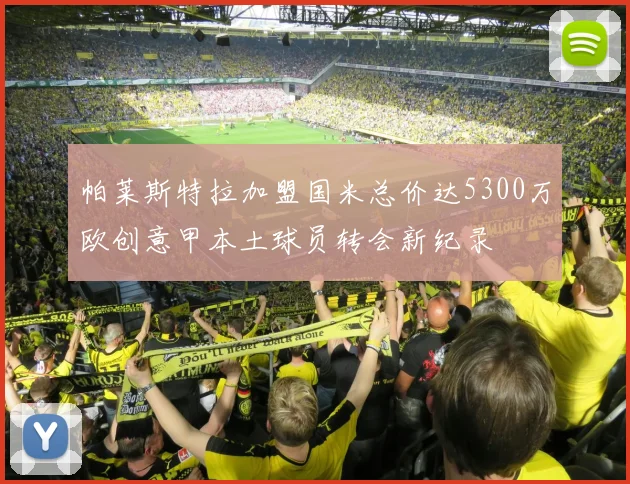 帕莱斯特拉加盟国米总价达5300万欧创意甲本土球员转会新纪录